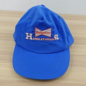VINTAGE Budweiser Hat Hambletonian 92 Blue‎ Snapback Cap Adjustable Embroidered